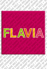 ART-DOMINO® BY SABINE WELZ FLAVIA - Magnet mit dem Vornamen FLAVIA