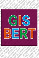 ART-DOMINO® BY SABINE WELZ GISBERT - Magnet with the name GISBERT