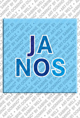 ART-DOMINO® BY SABINE WELZ JANOS - Magnet mit dem Vornamen JANOS