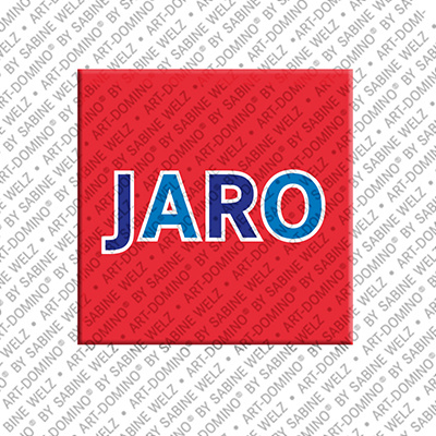ART-DOMINO® BY SABINE WELZ JARO - Magnet mit dem Vornamen JARO