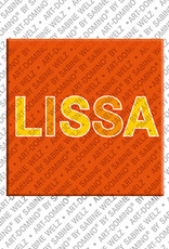 ART-DOMINO® BY SABINE WELZ LISSA - Magnet mit dem Vornamen LISSA