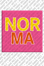 ART-DOMINO® BY SABINE WELZ NORMA - Magnet with the name NORMA