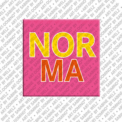 ART-DOMINO® BY SABINE WELZ NORMA - Magnet with the name NORMA