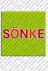 ART-DOMINO® BY SABINE WELZ SÖNKE - Magnet with the name SÖNKE