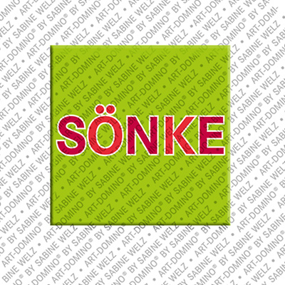 ART-DOMINO® BY SABINE WELZ SÖNKE - Magnet with the name SÖNKE