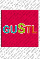 ART-DOMINO® BY SABINE WELZ GUSTL - Magnet with the name GUSTL