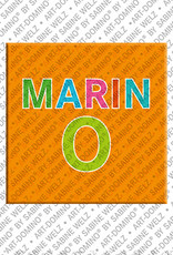 ART-DOMINO® BY SABINE WELZ MARINO - Magnet mit dem Vornamen MARINO
