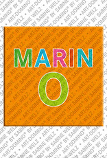 ART-DOMINO® BY SABINE WELZ MARINO - Magnet with the name MARINO