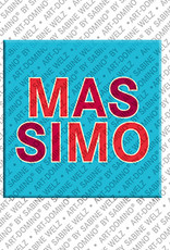 ART-DOMINO® BY SABINE WELZ MASSIMO - Aimant avec le nom  MASSIMO