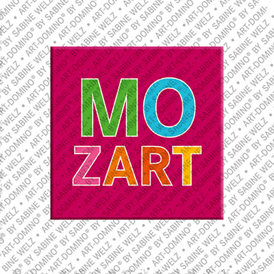 ART-DOMINO® BY SABINE WELZ MOZART - Aimant avec le nom  MOZART