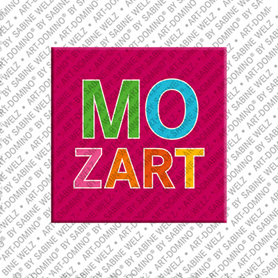 ART-DOMINO® BY SABINE WELZ MOZART - Magnet mit dem Vornamen MOZART