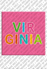 ART-DOMINO® BY SABINE WELZ VIRGINIA - Magnet with the name VIRGINIA