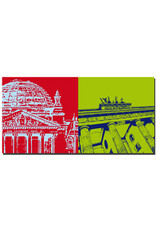 ART-DOMINO® BY SABINE WELZ Berlin - Reichstag building + Brandenburg Gate