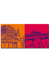 ART-DOMINO® BY SABINE WELZ Berlin - Reichstag building + Brandenburg Gate