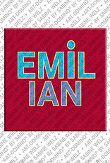 ART-DOMINO® BY SABINE WELZ EMILIAN - Magnet with the name EMILIAN