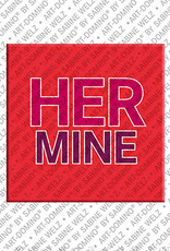 ART-DOMINO® BY SABINE WELZ HERMINE - Magnet with the name HERMINE