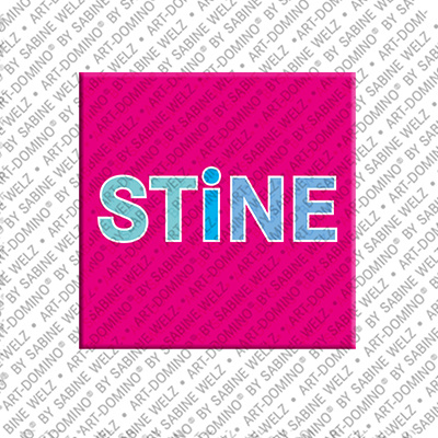 ART-DOMINO® BY SABINE WELZ STINE - Magnet mit dem Vornamen STINE