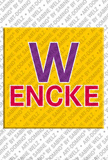 ART-DOMINO® BY SABINE WELZ WENCKE - Magnet mit dem Vornamen WENCKE