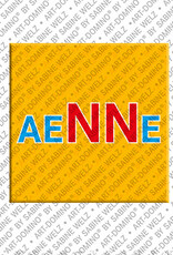 ART-DOMINO® BY SABINE WELZ AENNE - Magnet with the name AENNE