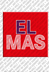 ART-DOMINO® BY SABINE WELZ ELMAS - Magnet with the name ELMAS