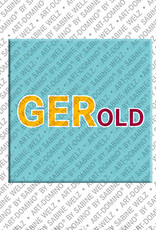 ART-DOMINO® BY SABINE WELZ GEROLD - Magnet with the name GEROLD