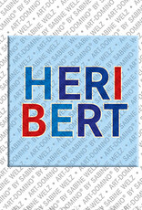 ART-DOMINO® BY SABINE WELZ HERIBERT - Magnet mit dem Vornamen HERIBERT