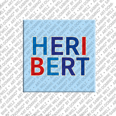 ART-DOMINO® BY SABINE WELZ HERIBERT - Magnet mit dem Vornamen HERIBERT
