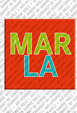 ART-DOMINO® BY SABINE WELZ MARLA - Magnet mit dem Vornamen MARLA