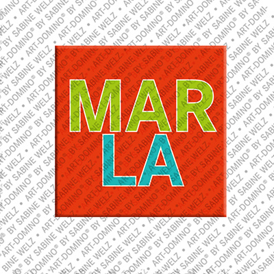 ART-DOMINO® BY SABINE WELZ MARLA - Magnet mit dem Vornamen MARLA