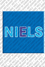 ART-DOMINO® BY SABINE WELZ NIELS - Magnet with the name NIELS