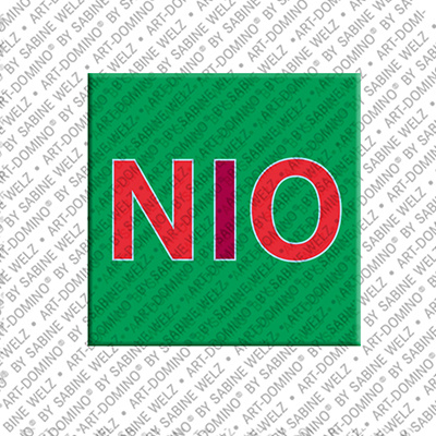 ART-DOMINO® BY SABINE WELZ NIO - Magnet with the name NIO