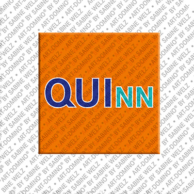 ART-DOMINO® BY SABINE WELZ QUINN - Magnet with the name QUINN