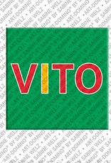 ART-DOMINO® BY SABINE WELZ VITO - Magnet mit dem Vornamen VITO