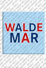 ART-DOMINO® BY SABINE WELZ WALDEMAR - Magnet mit dem Vornamen WALDEMAR