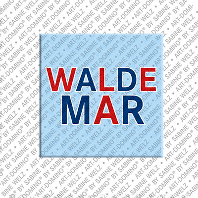ART-DOMINO® BY SABINE WELZ WALDEMAR - Magnet mit dem Vornamen WALDEMAR