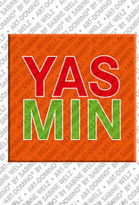 ART-DOMINO® BY SABINE WELZ YASMIN - Magnet with the name YASMIN