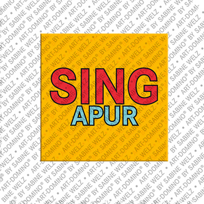 MAGNET-STORIES Singapour - Lettrage - 2