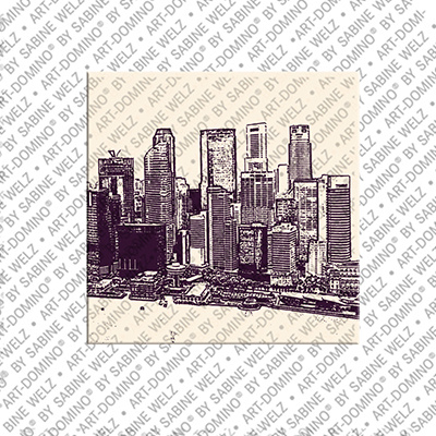 ART-DOMINO® BY SABINE WELZ Singapur – Skyline view from Marina Bay Sands