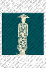 MAGNET-STORIES Ha Long Bay – Riz femme avec un chapeau