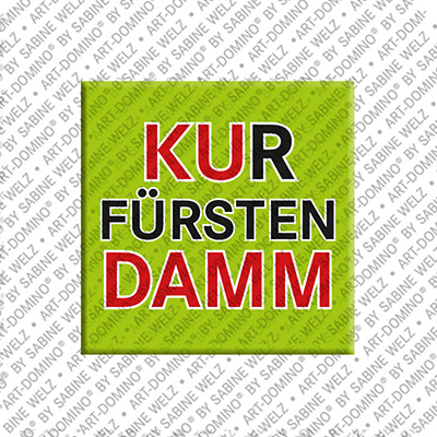 ART-DOMINO® BY SABINE WELZ Kurfürstendamm - Aimant avec un texte