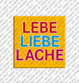 ART-DOMINO® BY SABINE WELZ Magnet - LEBE LIEBE LACHE