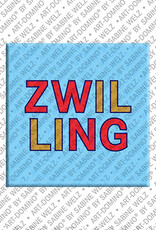ART-DOMINO® BY SABINE WELZ Zwilling - Magnet - Sternzeichen - Zwilling