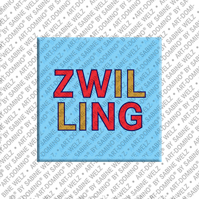 ART-DOMINO® BY SABINE WELZ Zwilling - Magnet - Sternzeichen - Zwilling