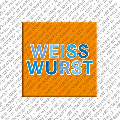 ART-DOMINO® BY SABINE WELZ Weisswurst – Magnet with Weisswurst