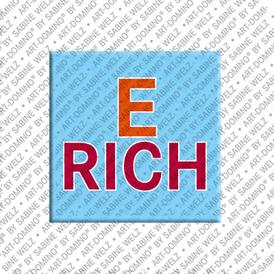 ART-DOMINO® BY SABINE WELZ ERICH - Magnet with the name ERICH