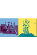 ART-DOMINO® BY SABINE WELZ Singapore - Skyline view from Marina Bay Sands + Merlion