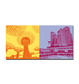 MAGNET-STORIES Picture on canvas - Singapore - 120-07