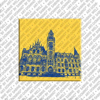 ART-DOMINO® BY SABINE WELZ Saarbrucken - Town hall with town hall tower