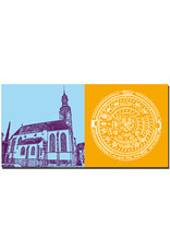 ART-DOMINO® BY SABINE WELZ Saarbrucken - Castle Church + Sewage cover