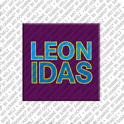 ART-DOMINO® BY SABINE WELZ LEONIDAS - Magnet with the name LEONIDAS